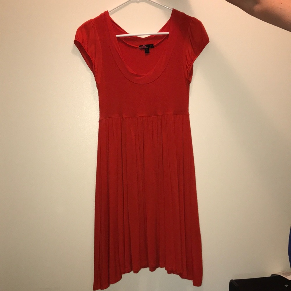 Orange cotton dress